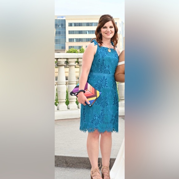 Lilly Pulitzer Teal Midi Dress - Picture 7 of 7